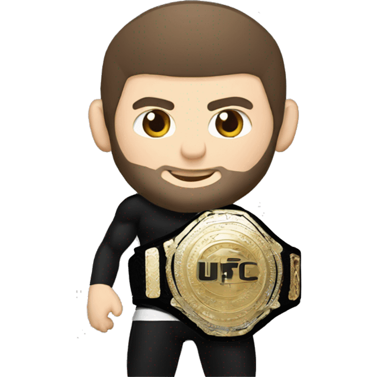 khabib with ufc belt  emoji