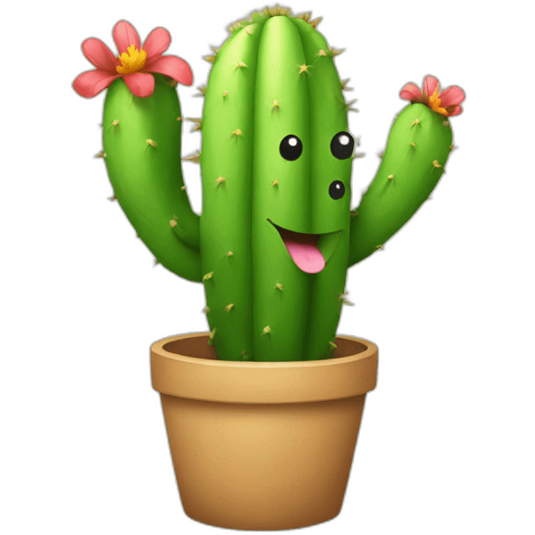 happy cactus emoji