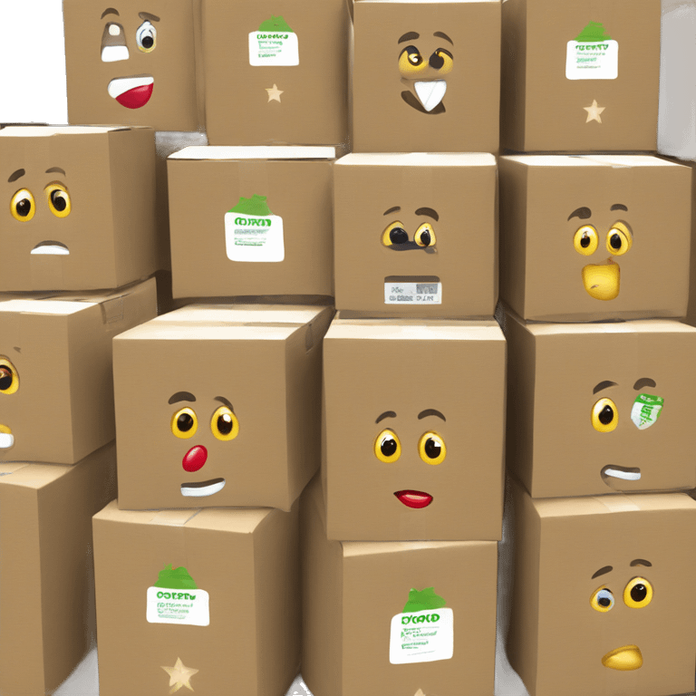 christmas foodbank boxes of food emoji