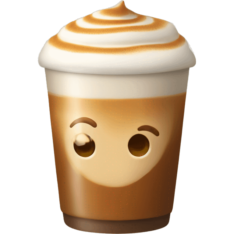 Latte with caramel emoji