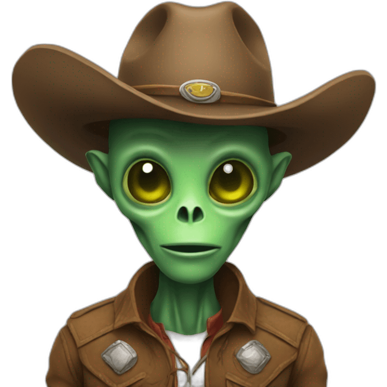 Alien with a cowboy hat emoji