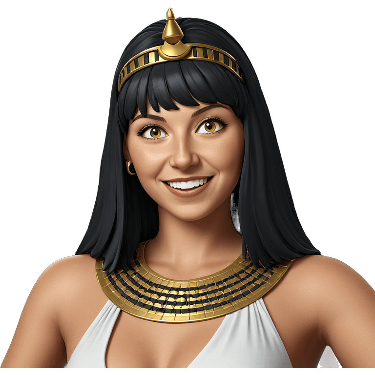 smiling egyptian girl portrait emoji