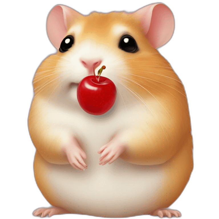 Hamster and Two cherries emoji