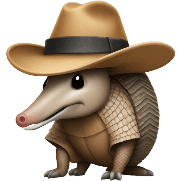 Armadillo with a hat emoji