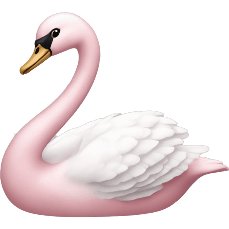 pastel pink swan emoji