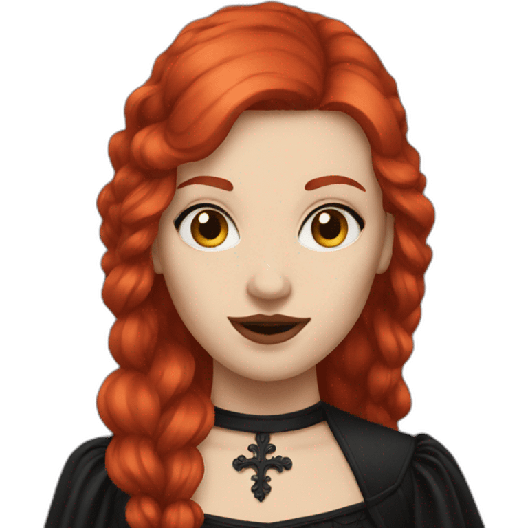 red hair gothic emoji