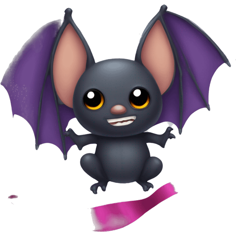 bat with ribbon emoji