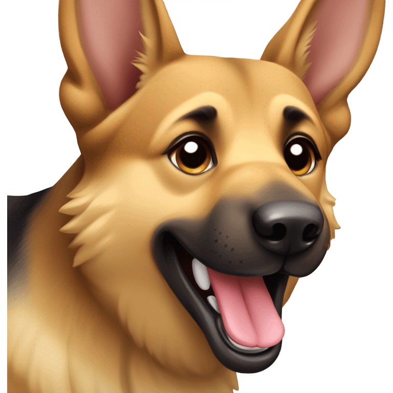 German Shepherd Smiling emoji