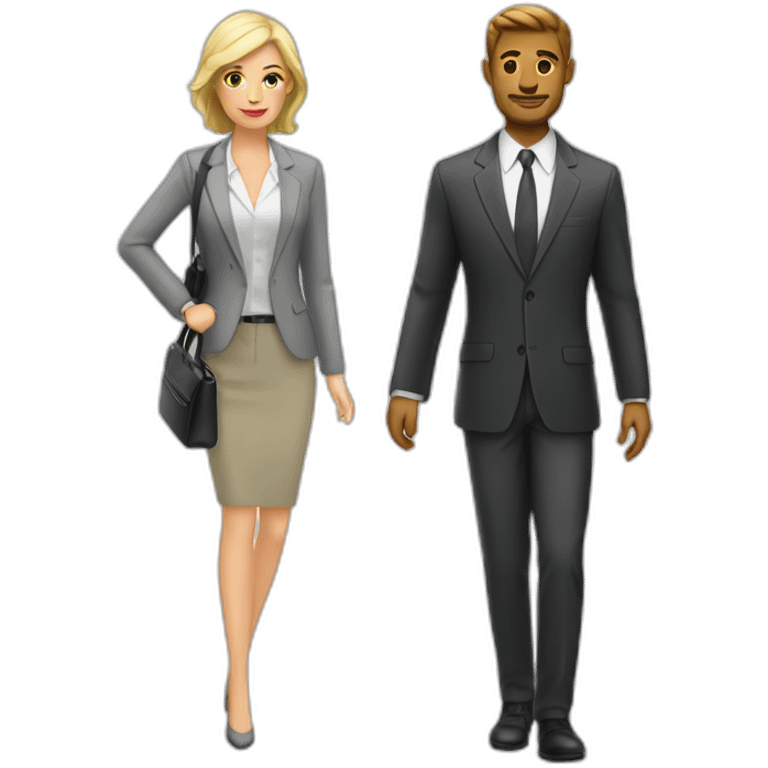 a business trip white couple emoji