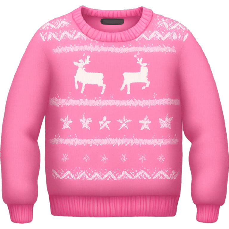 cute pink christmas sweater  emoji