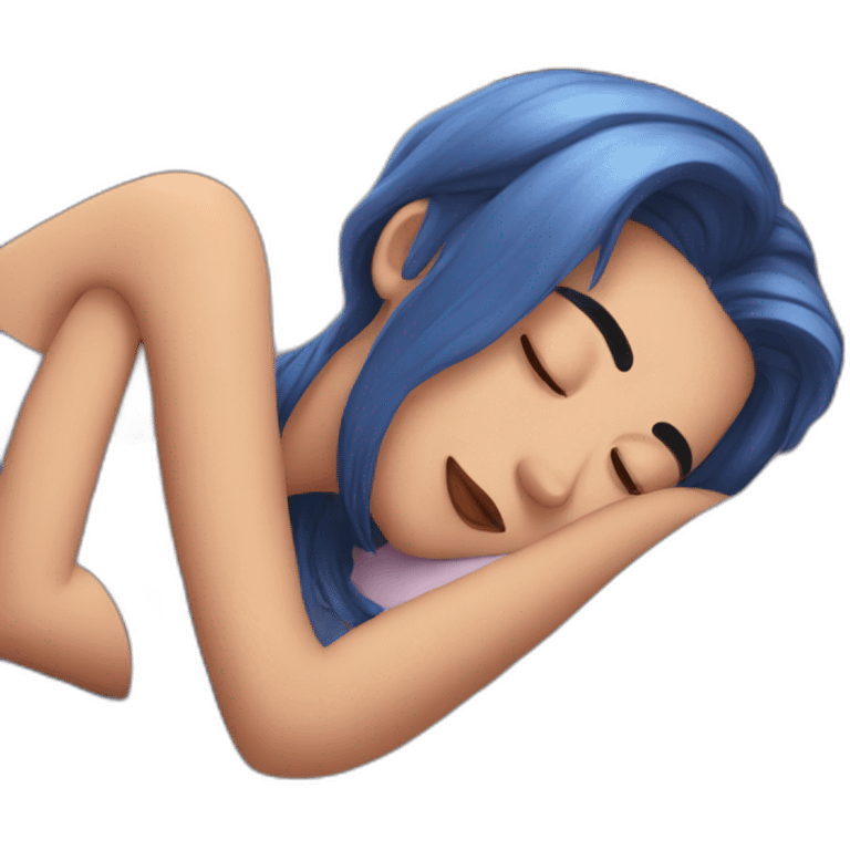 In love-sleepy-blue emoji