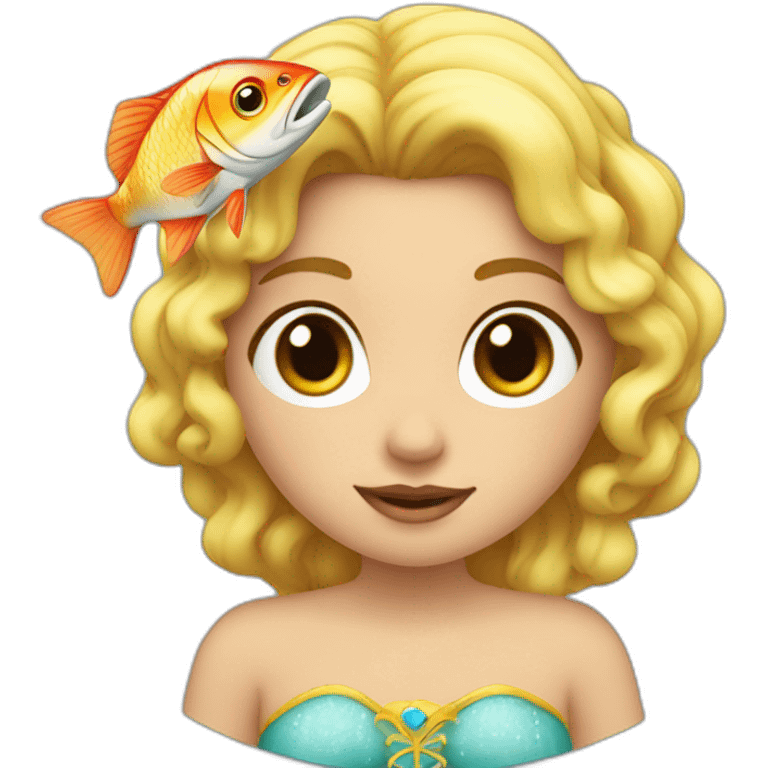 Princesa del agua con piel de pescado emoji