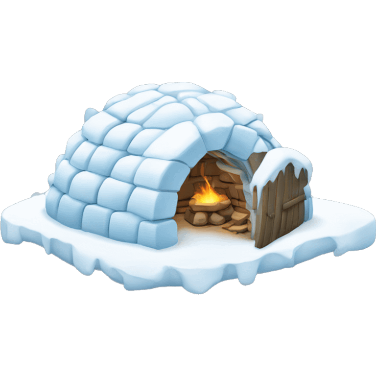 winter igloo emoji