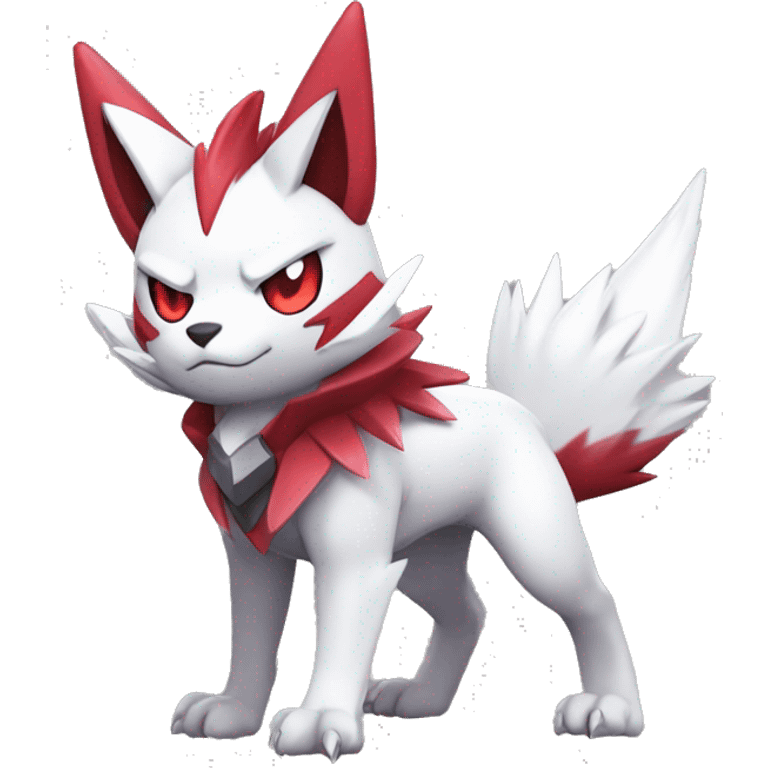 Anthro Cool Edgy Cute Chibi Shiny Zangoose-Zoroark-Fakemon-Pokémon Full Body Detailed High Quality emoji