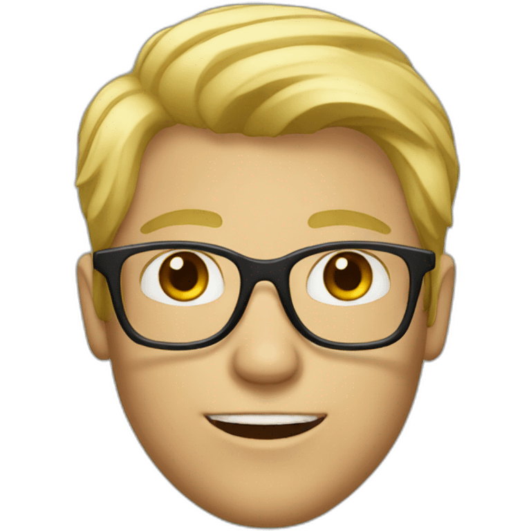 blond man with glasses emoji