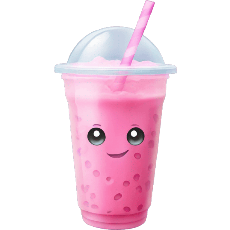 Pink bubble tea  emoji