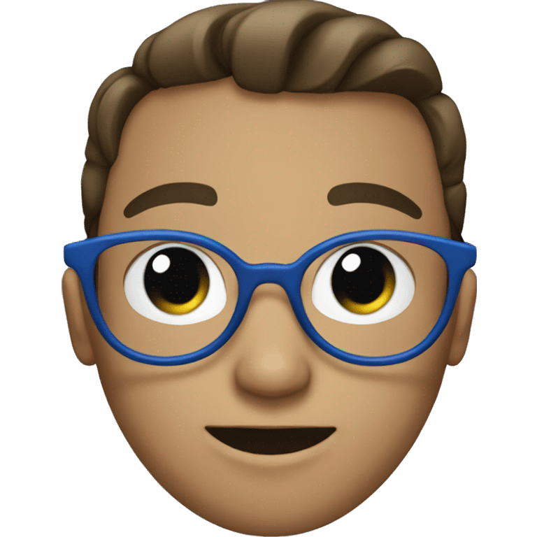 boy with glasses in blue emoji