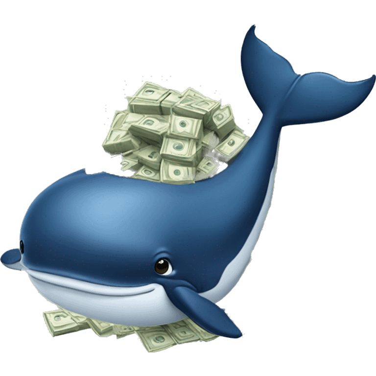 whale with money eyes emoji