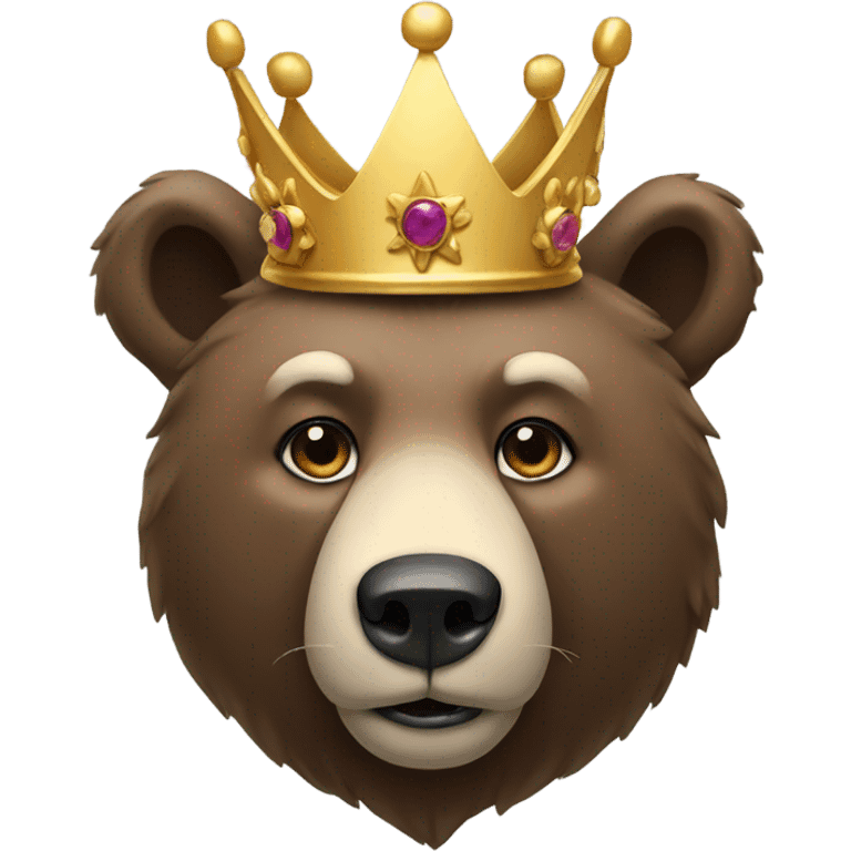 A bear wearing a crown emoji