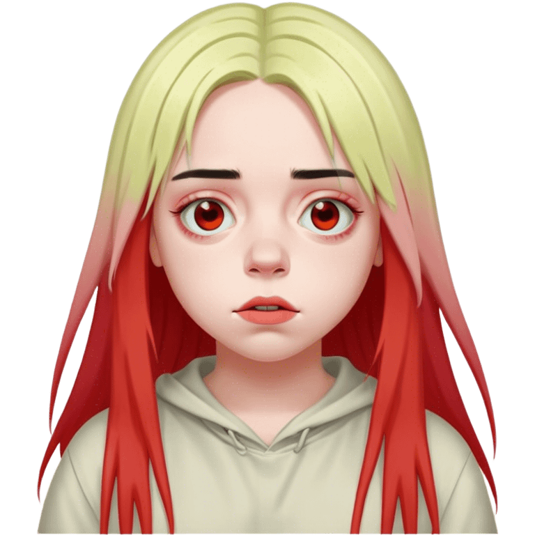 Billie eilish with red roots  emoji