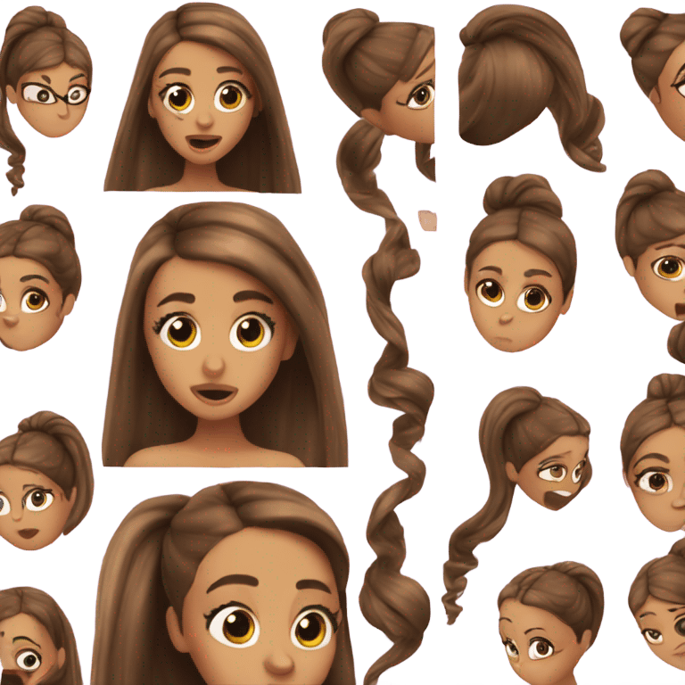 Ariana Grande hair flipping emoji