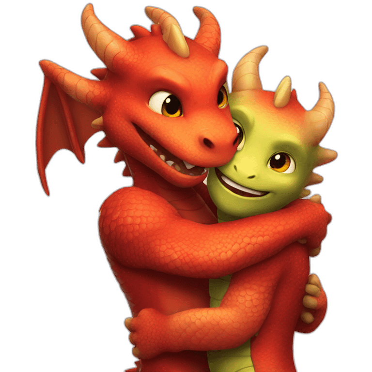 dragons hug emoji