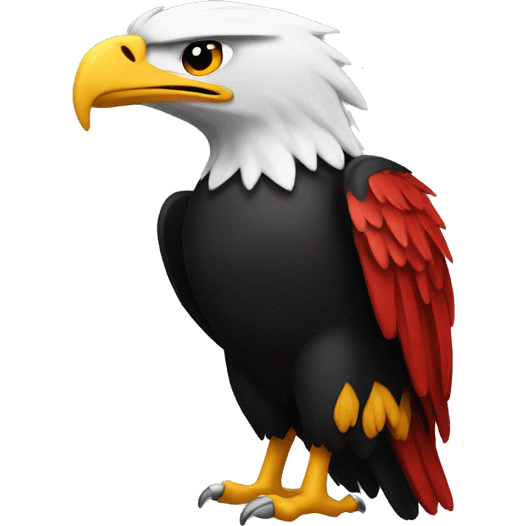 Red and black Eagle emoji