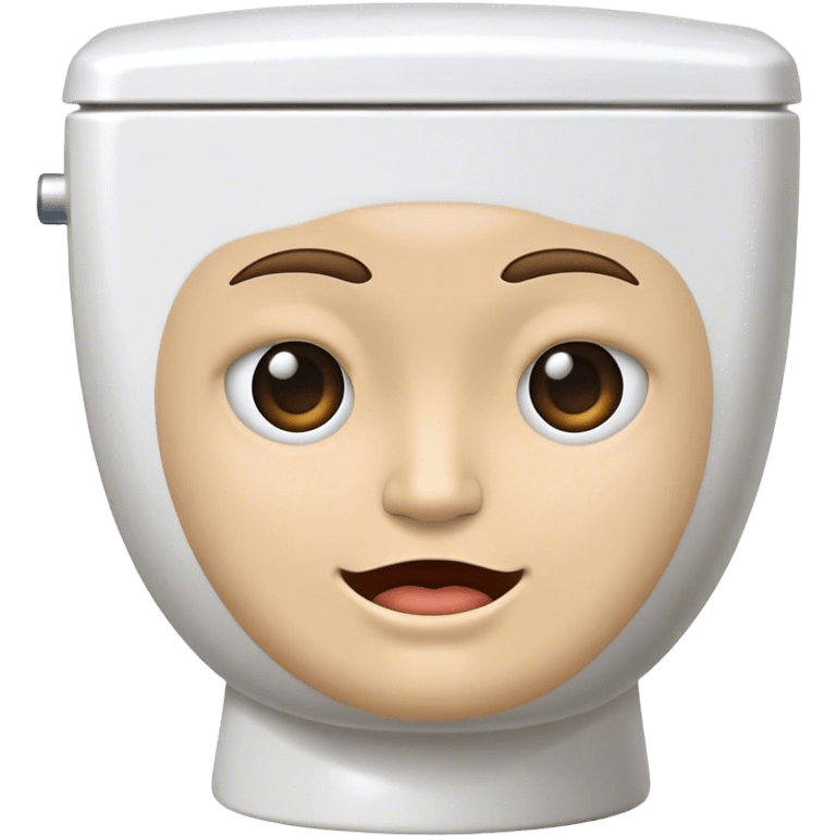 toilet with head on it emoji