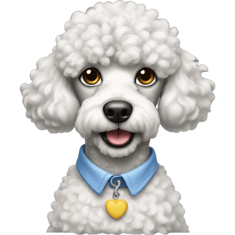 Poodle wearing a shirt emoji