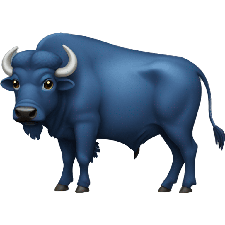 African Buffalo Blue emoji