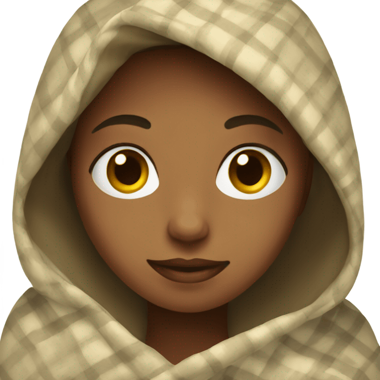 Girl with a blanket  emoji