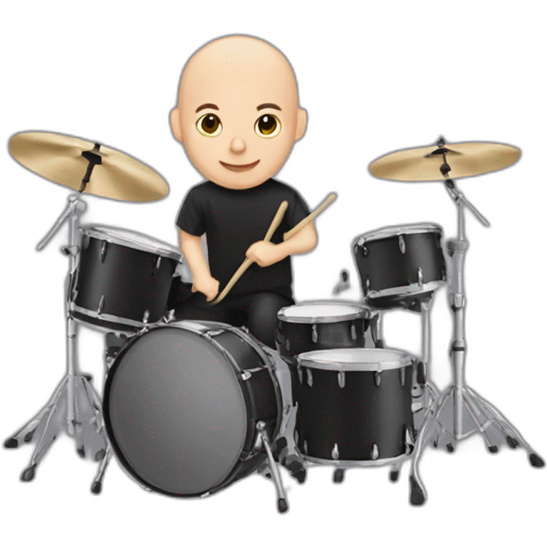 bald drummer emoji