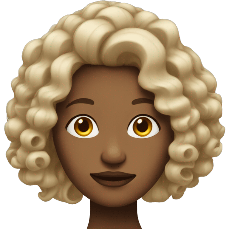 Woman with curled hair emoji