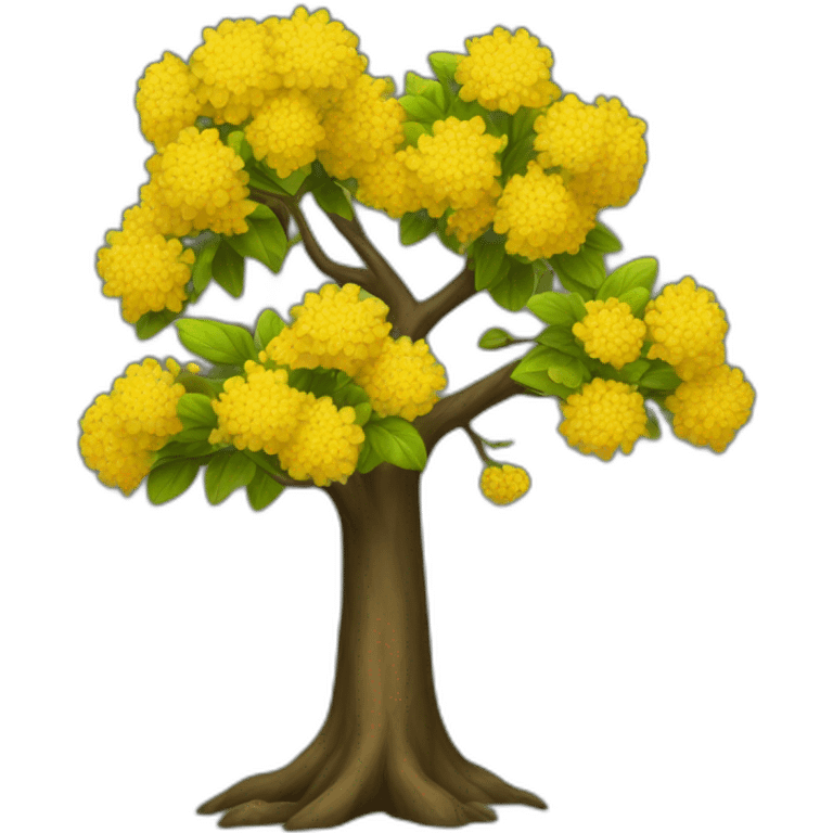 Yellow flowers tree emoji