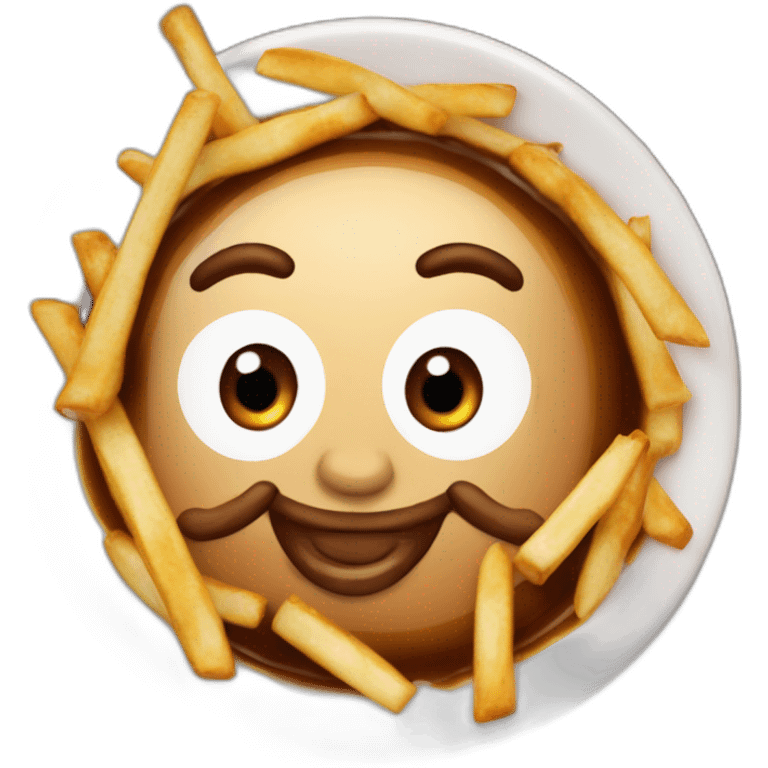 Poutine fait un bisou à Macron emoji