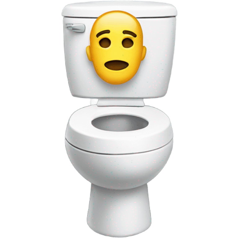 Toilet with head emoji