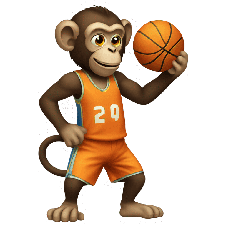 Monkey playing basketball  emoji