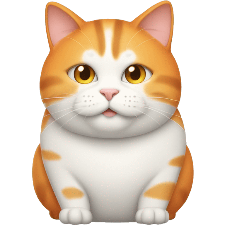 Orange and white fat cat  emoji