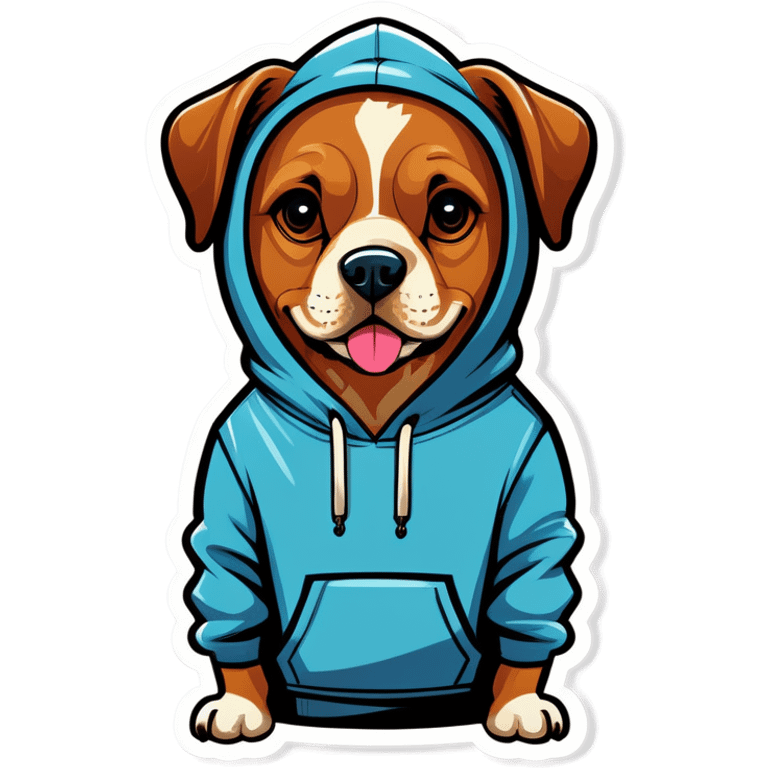 Dog wearing a hoodie  emoji