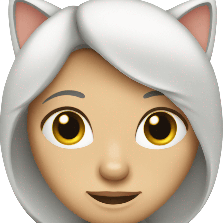 Madre de gato blanco emoji