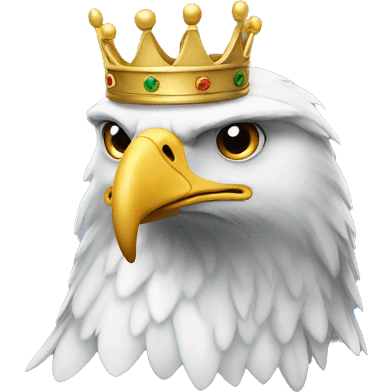 Eagle with a crown on its head emoji