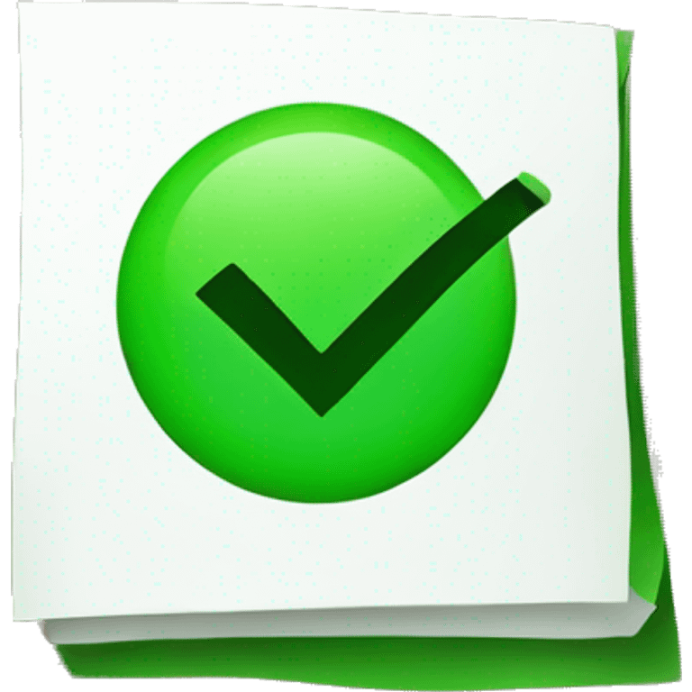 a check box with a green tick in it emoji