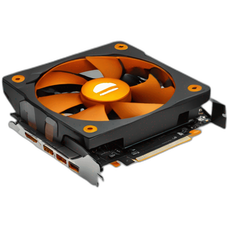 gpu with dark orange color  emoji