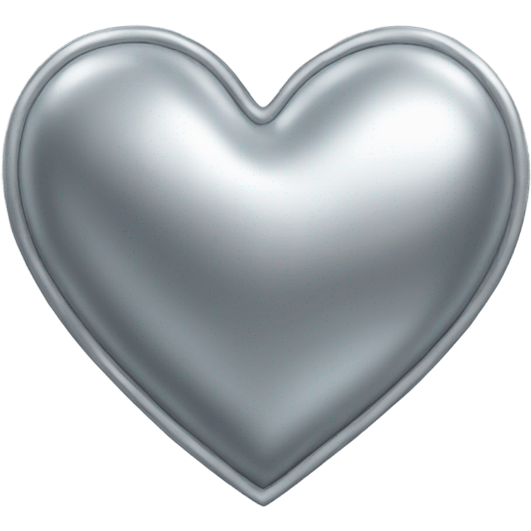 Heart made of silver emoji