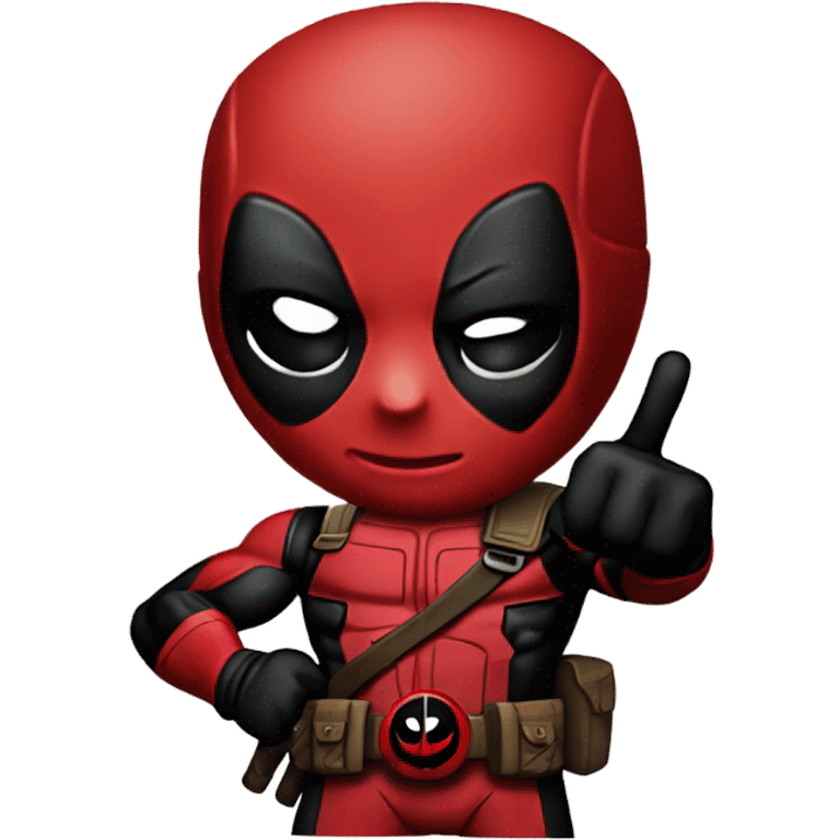 deadpool with middle finger  emoji