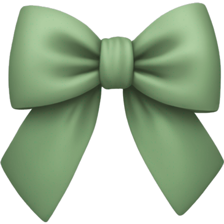 Sage green bow emoji