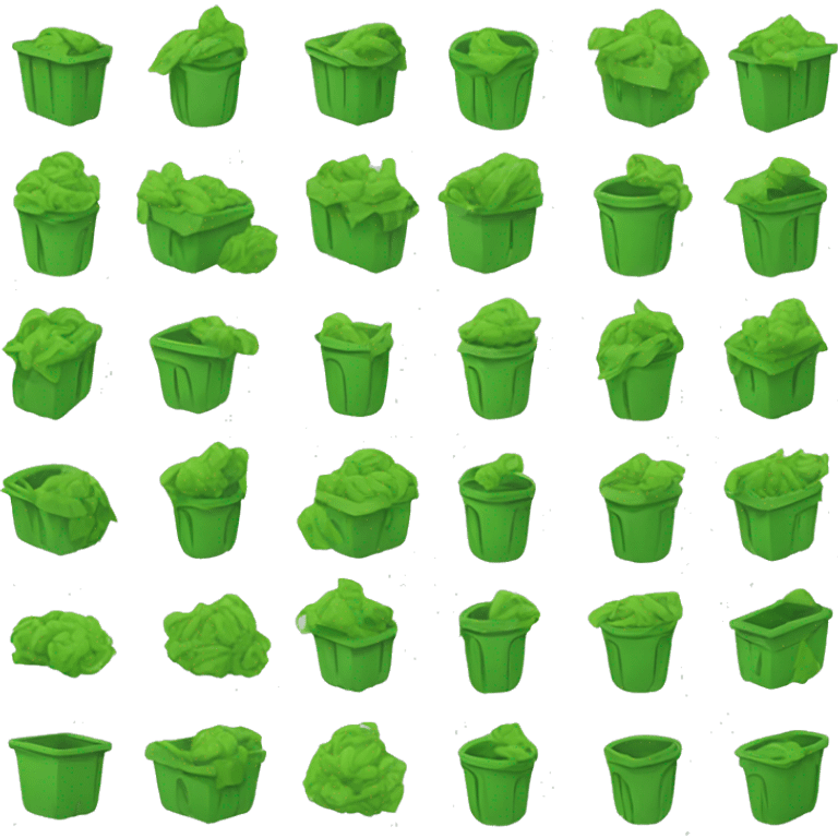 Green garbages emoji