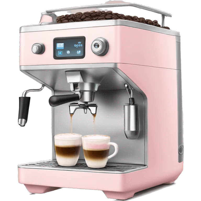 pale pink coffee machine  emoji