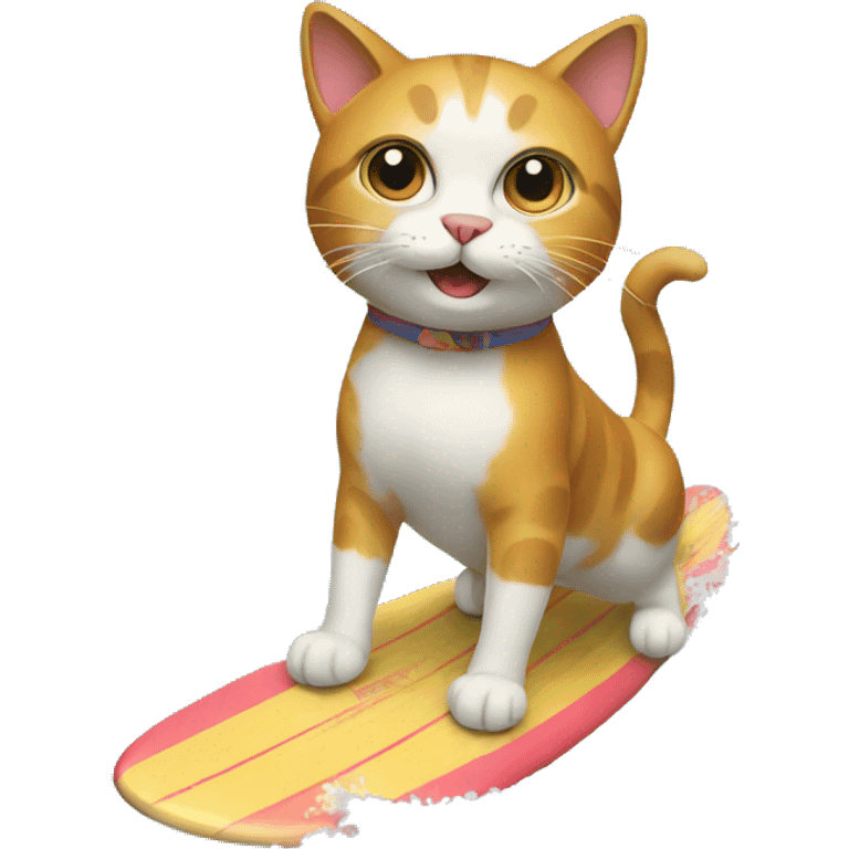 Surfing cat emoji