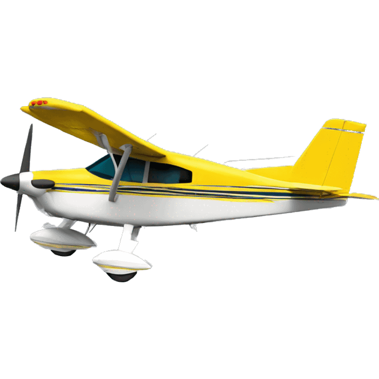 Real airplane cessna modelo 182 yellow emoji